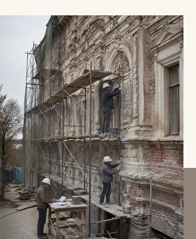 Реставрация объектов культурного наследия под ключ в Петергофе