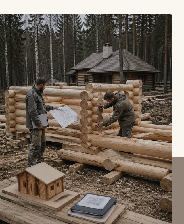 Проектирование и строительство домов из бревна в Петергофе